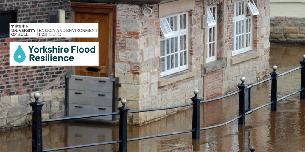 A building in York being flooded
